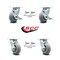 Service Caster 5 Inch Thermoplastic Rubber Caster Set with Roller Bearing 4 Swivel Lock 2 Brake SCC-30CS520-TPRRD-TLB-BSL-2-BSL-2 - alternate 2